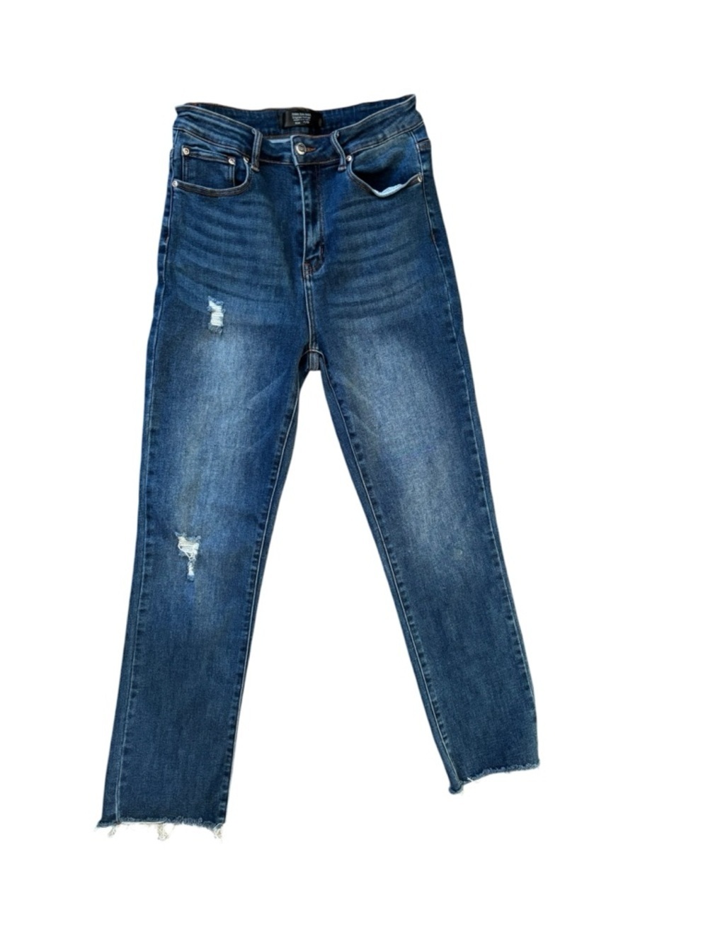 Monkey Ride Jeans Original Vintage Sz 11/30 High Waisted Raw Hem Stretch Pockets